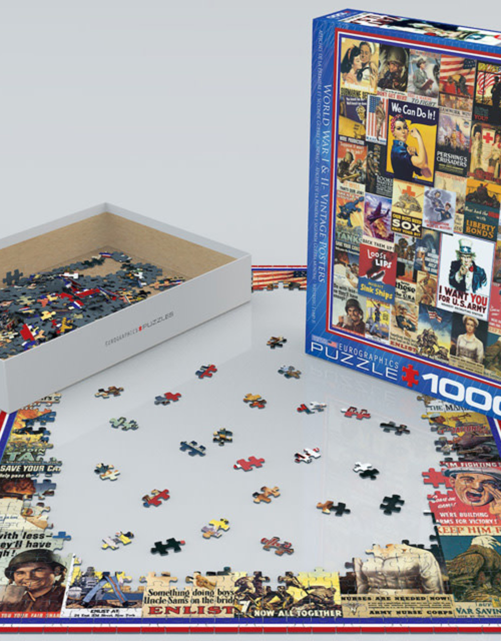 Eurographics World War I & II Vintage Posters Puzzle (1000 PCS)