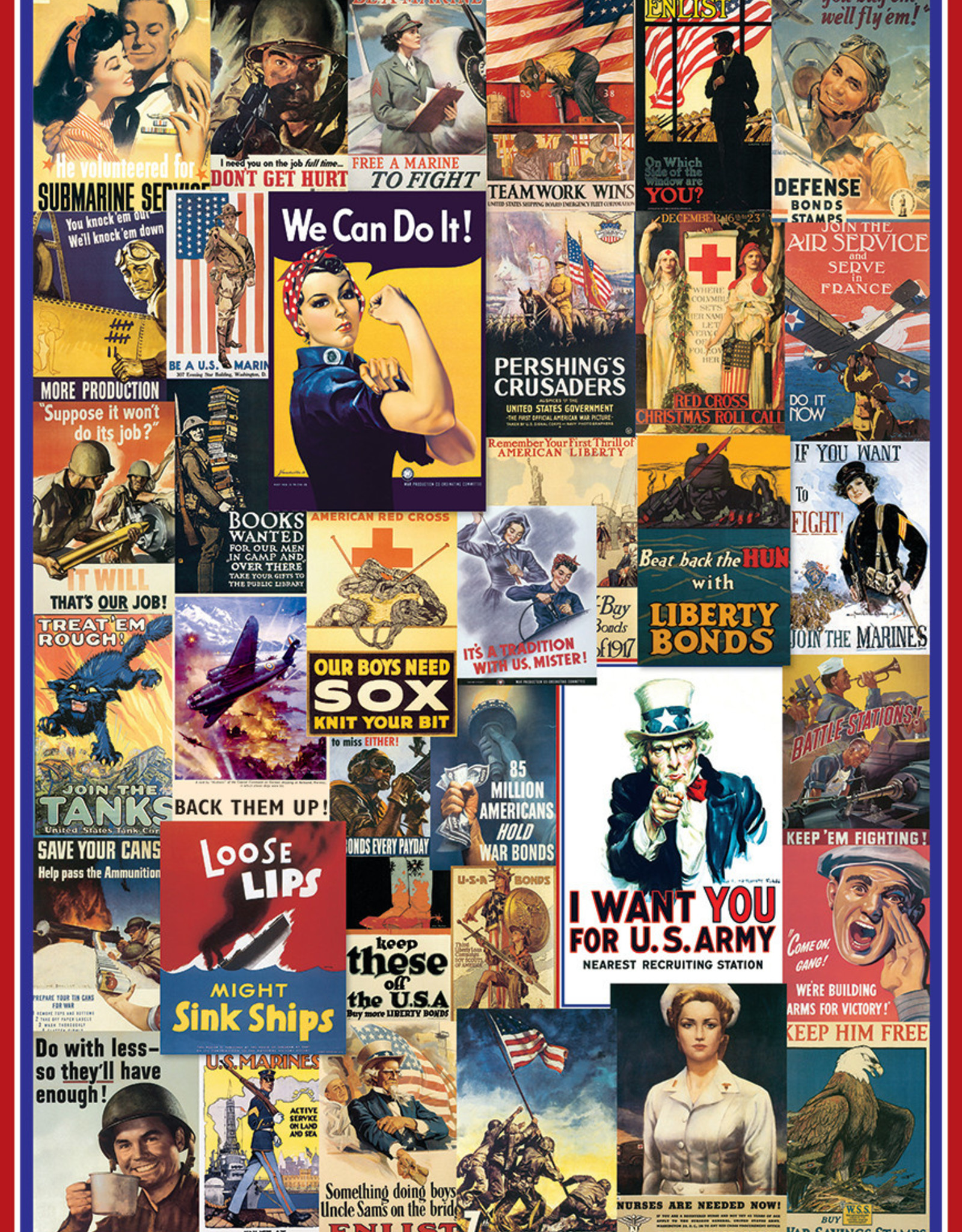 Eurographics World War I & II Vintage Posters Puzzle (1000 PCS)