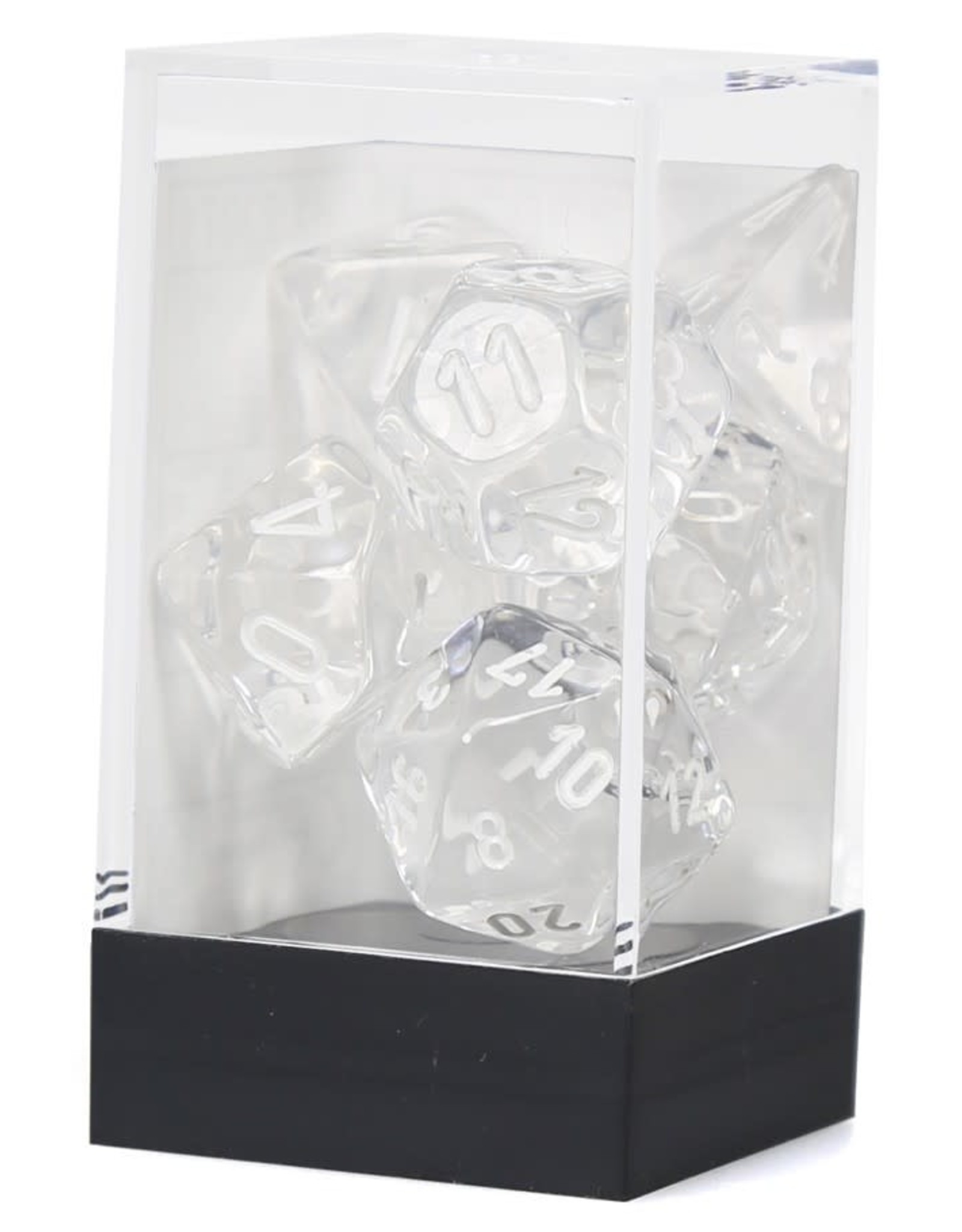 Chessex Polyhedral Dice Set: Translucent Clear (7)