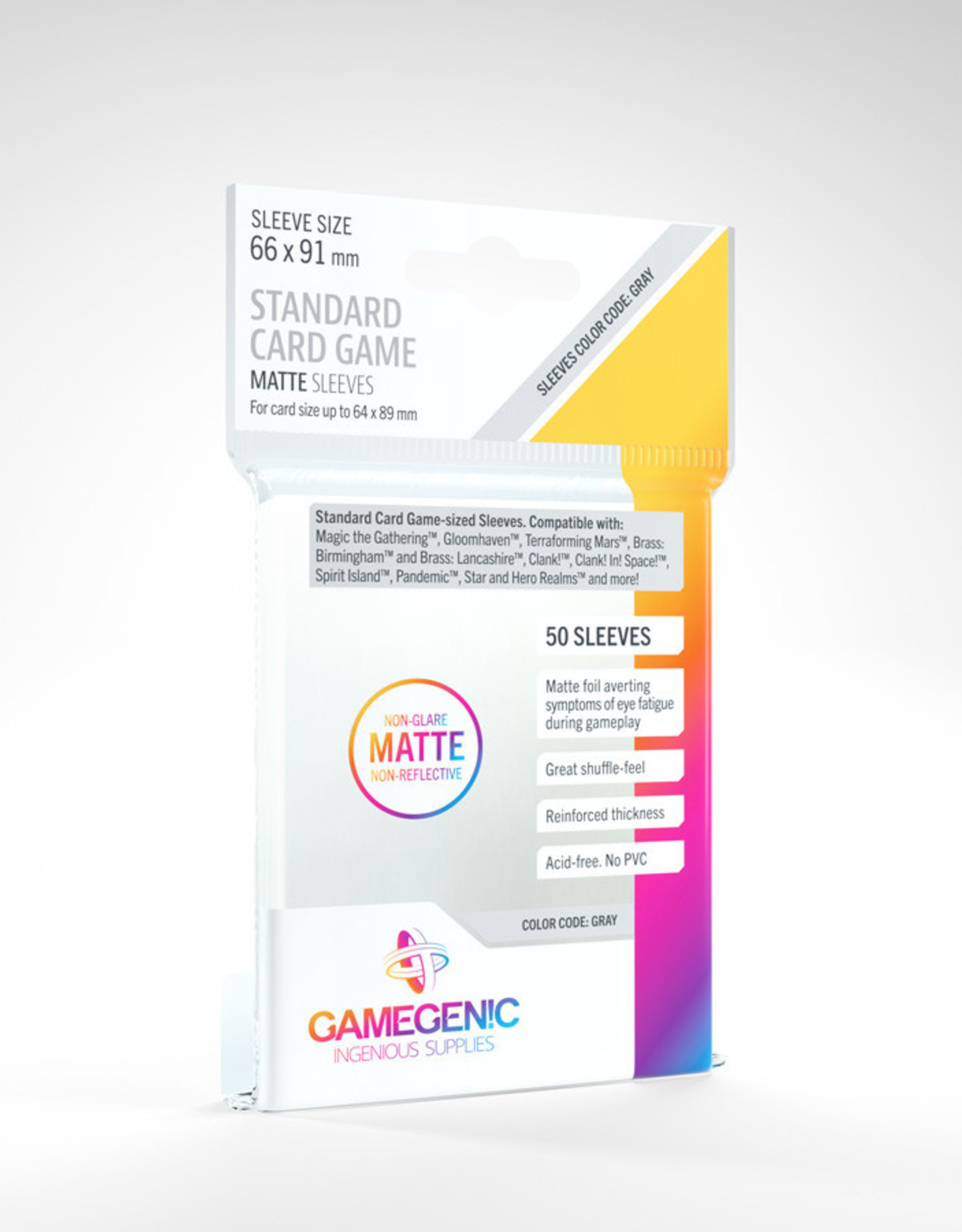 Matte Sleeves: Standard Card Game (50) (Gray)