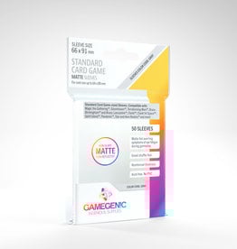 Matte Sleeves: Standard Card Game (50) (Gray) Clear