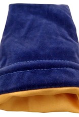 FanRoll Dice Bag: 4in x 6in Blue Velvet with Gold Satin Lining FanRoll Dice Bag: 4in x 6in Blue Velvet with Gold Satin Lining