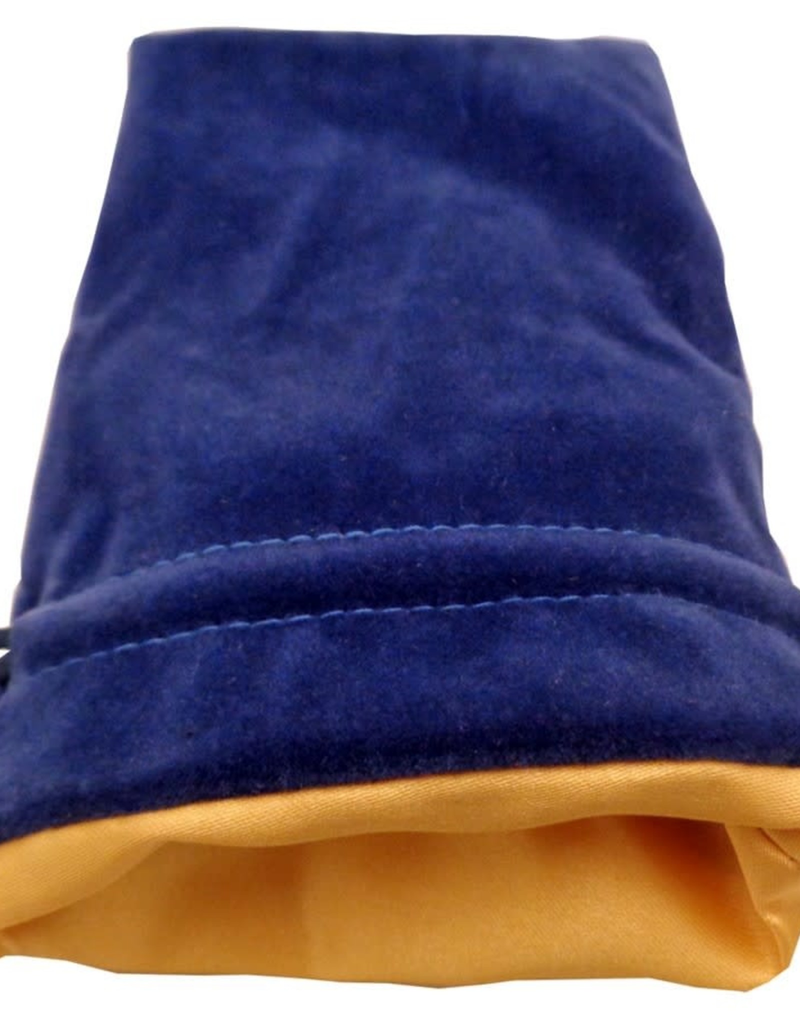 FanRoll Dice Bag: 4in x 6in Blue Velvet with Gold Satin Lining