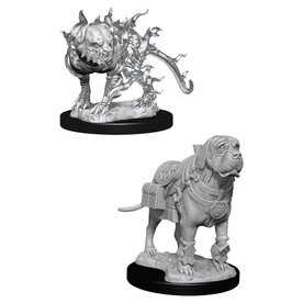 Wizkids D&D Unpainted Minis: Mastif & Shadow Mastif
