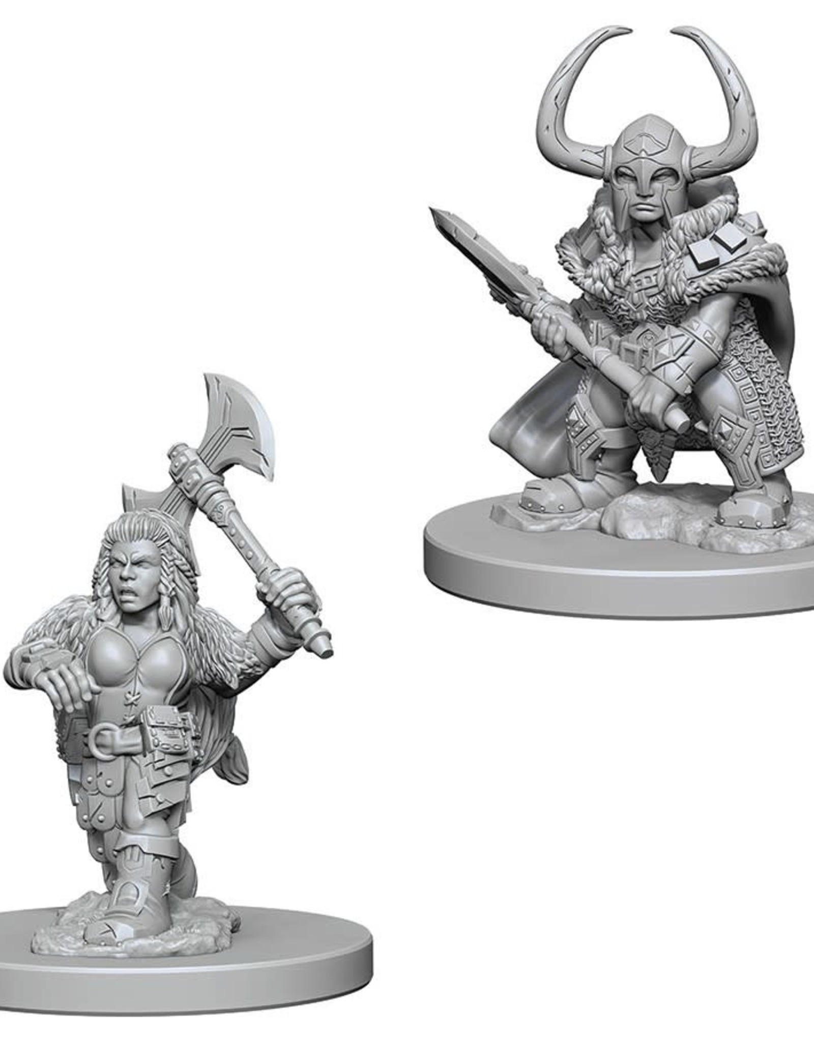 Wizkids D&D Unpainted Minis: Dwarf Barbarian Female