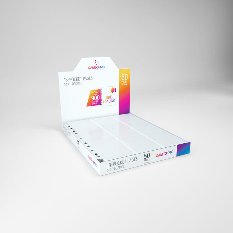 18-Pocket Pages: Side-Loading (50) White