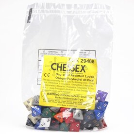 Chessex Assorted D8 Dice: Bag of Assorted Dice (50)