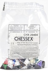 Chessex Assorted D4 Dice: Bag of Opaque Dice (50)