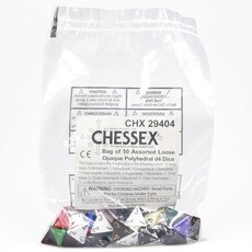Chessex Assorted D4 Dice: Bag of Opaque Dice (50)