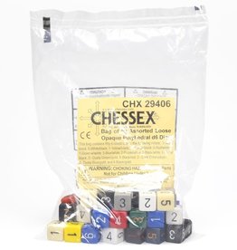 Chessex Assorted D6 Dice: Bag of Opaque Dice (50)