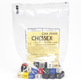 Chessex Assorted D6 Dice: Bag of Opaque Dice (50)