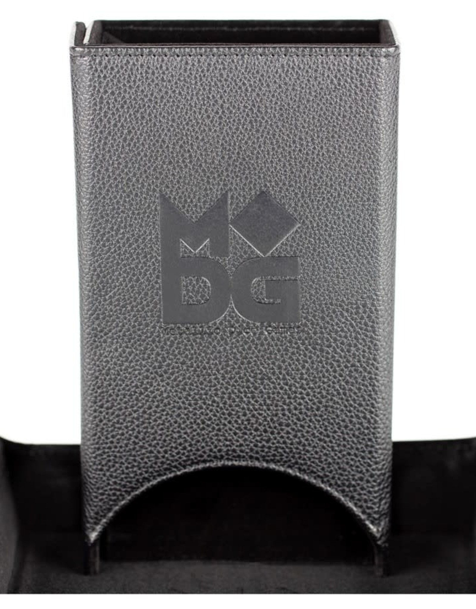 FanRoll Fold Up Leather Dice Tower: Black