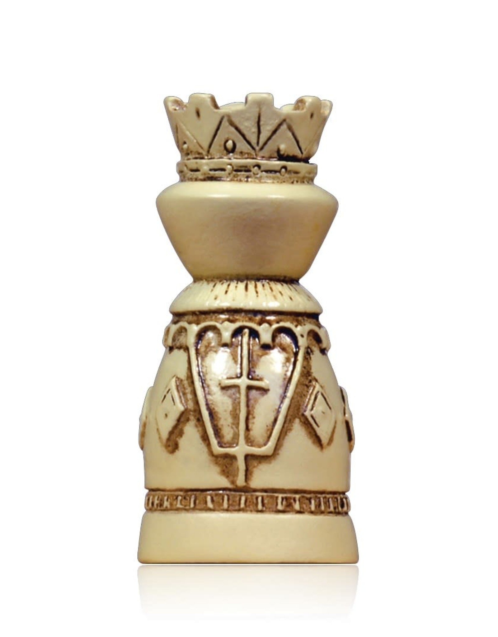 Chess Set: Medieval Polystone Pieces with 15 Inch Board