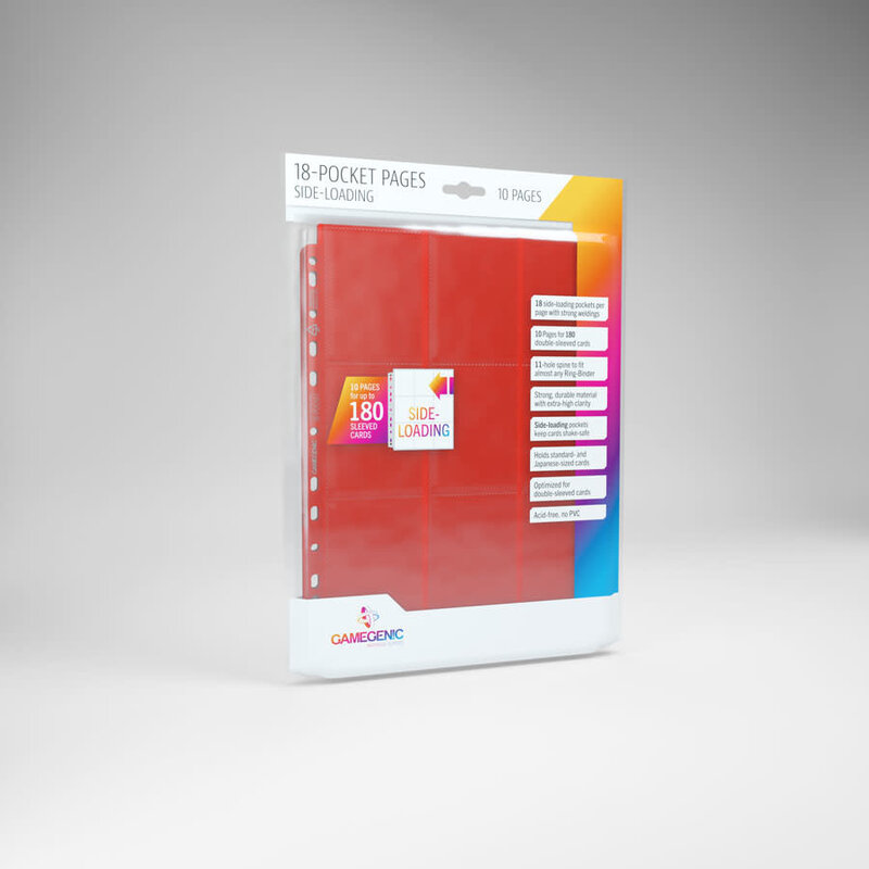 18-Pocket Pages: Side-Loading (10) Red