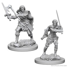 Wizkids D&D Unpainted Minis: Human Barbarian Female