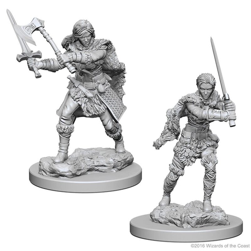 Wizkids D&D Unpainted Minis: Human Barbarian Female