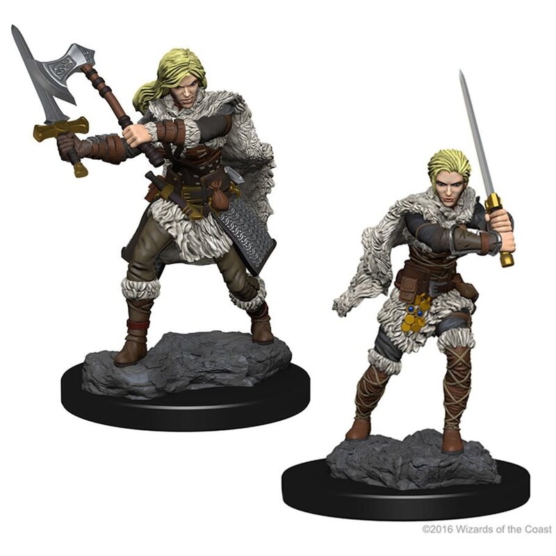 Wizkids D&D Unpainted Minis: Human Barbarian Female