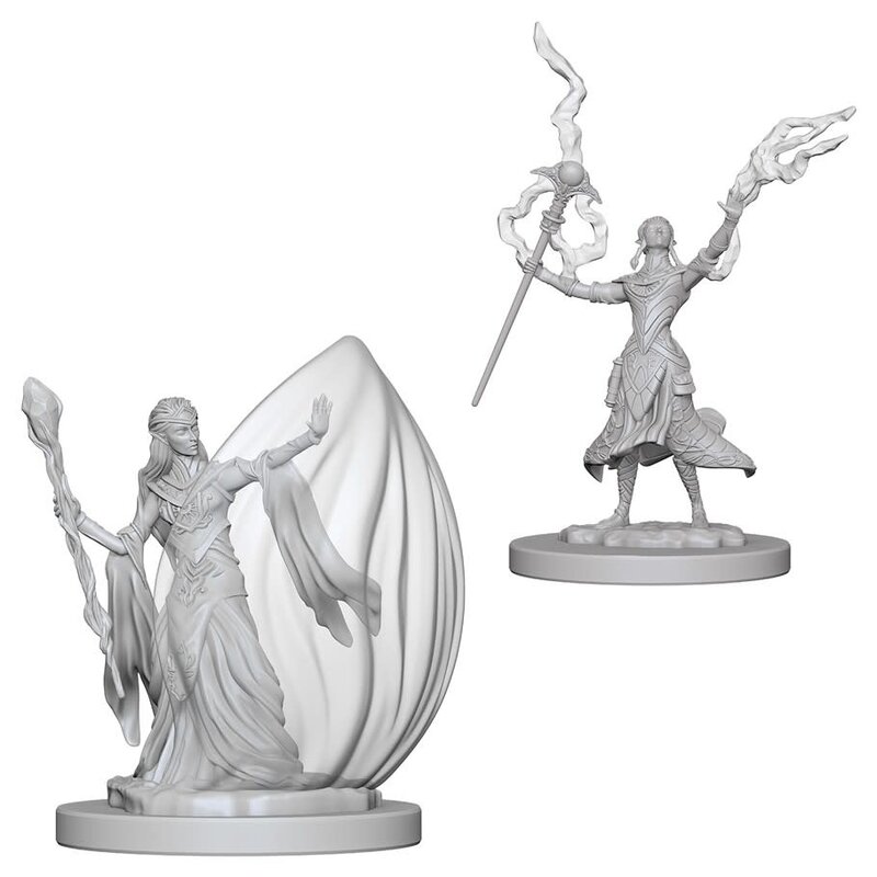 Wizkids D&D Unpainted Minis: Elf Wizard Female