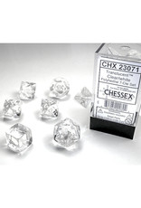 Chessex Polyhedral Dice Set: Translucent Clear (7)