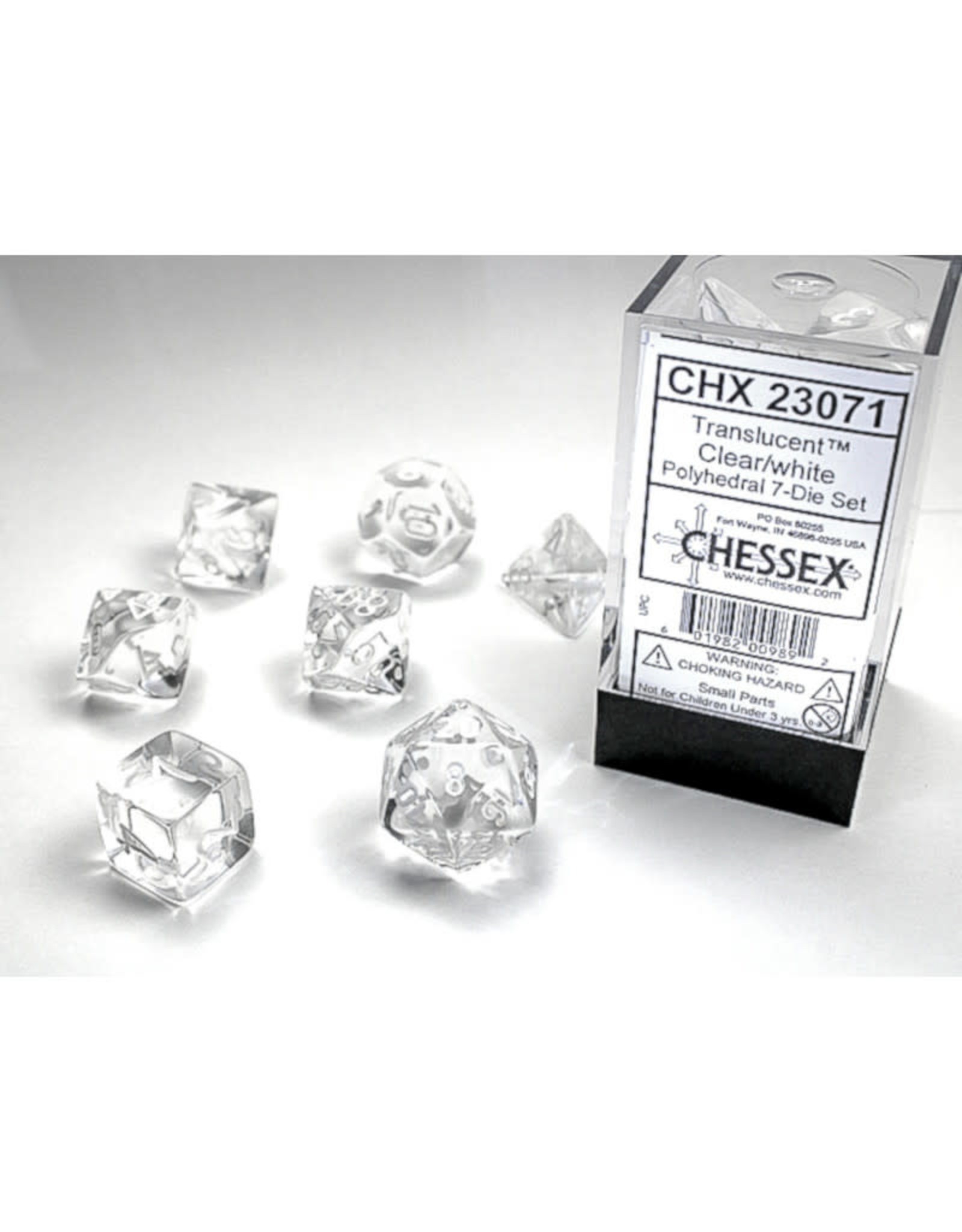 Chessex Chessex RPG Dice (7) Translucent Clear