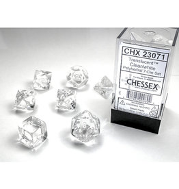 Chessex Chessex RPG Dice (7) Translucent Clear