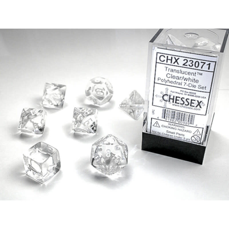 Chessex Chessex RPG Dice (7) Translucent Clear