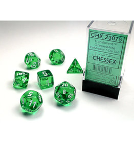 Chessex Chessex RPG Dice (7) Translucent Green/White