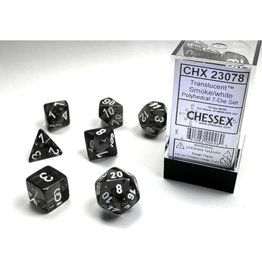 Chessex Chessex RPG Dice (7) Translucent Smoke/White