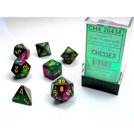 Chessex Chessex RPG Dice (7) Gemini Green Purple/Gold
