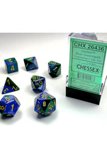 Chessex Polyhedral Dice Set: Gemini Blue Green/Gold (7)