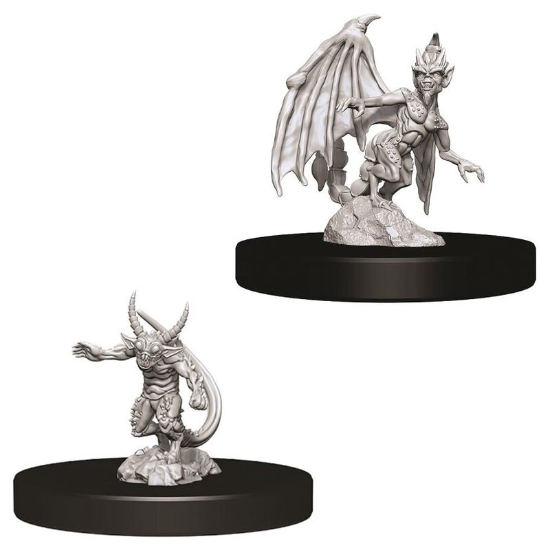 Wizkids D&D Unpainted Minis: Imp and Quasit