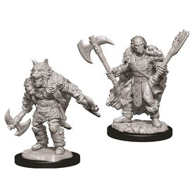 Wizkids D&D Unpainted Minis: Half-Orc Barbarian Male