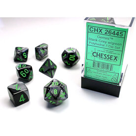 Chessex Chessex RPG Dice (7) Gemini Black Grey/Green