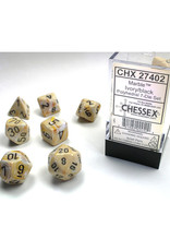 Chessex Chessex RPG Dice (7) Marble Ivory/Black