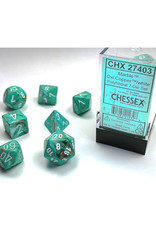 Chessex Chessex RPG Dice (7) Menagerie Marble Oxi Copper/White