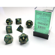 Chessex Chessex RPG Dice (7) Scarab Dice Jade/Gold