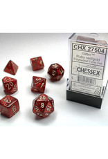 Chessex Chessex RPG Dice (7) Glitter Ruby/Gold