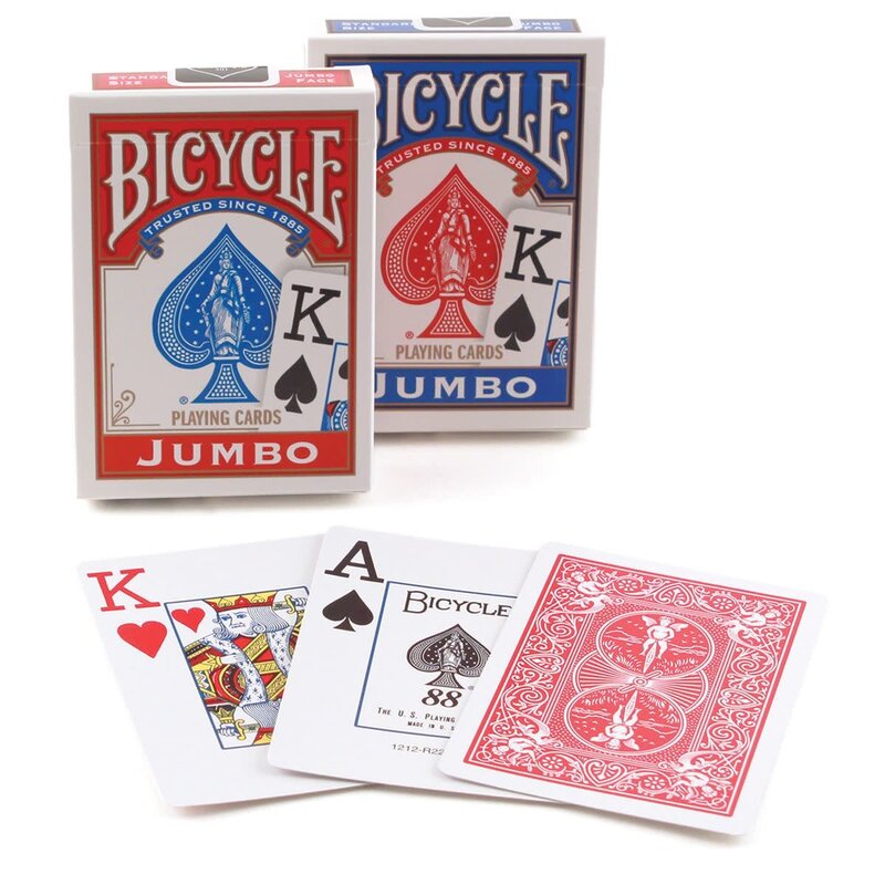 United States Playing Card Co Playing Cards: Bicycle Jumbo Index (Red or Blue)