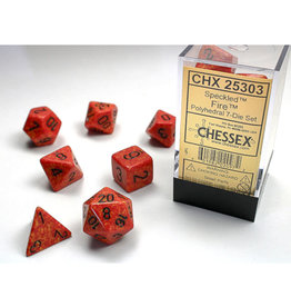 Chessex Polyhedral Dice Set: Speckled Poly Fire (7)