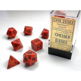 Chessex Polyhedral Dice Set: Speckled Poly Fire (7)