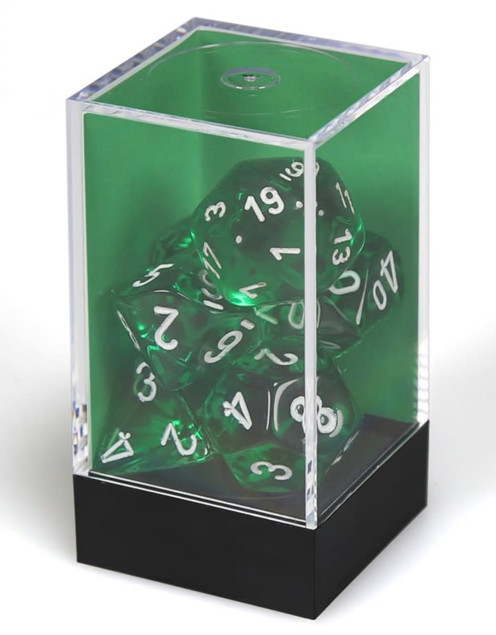 Chessex Chessex RPG Dice (7) Translucent Green/White