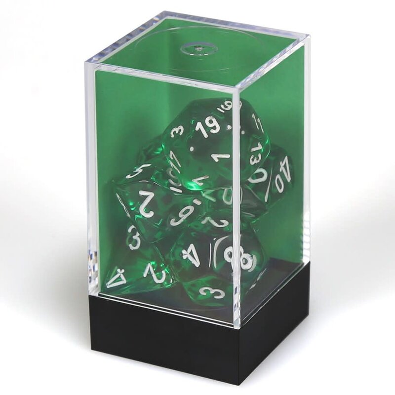 Chessex Chessex RPG Dice (7) Translucent Green/White
