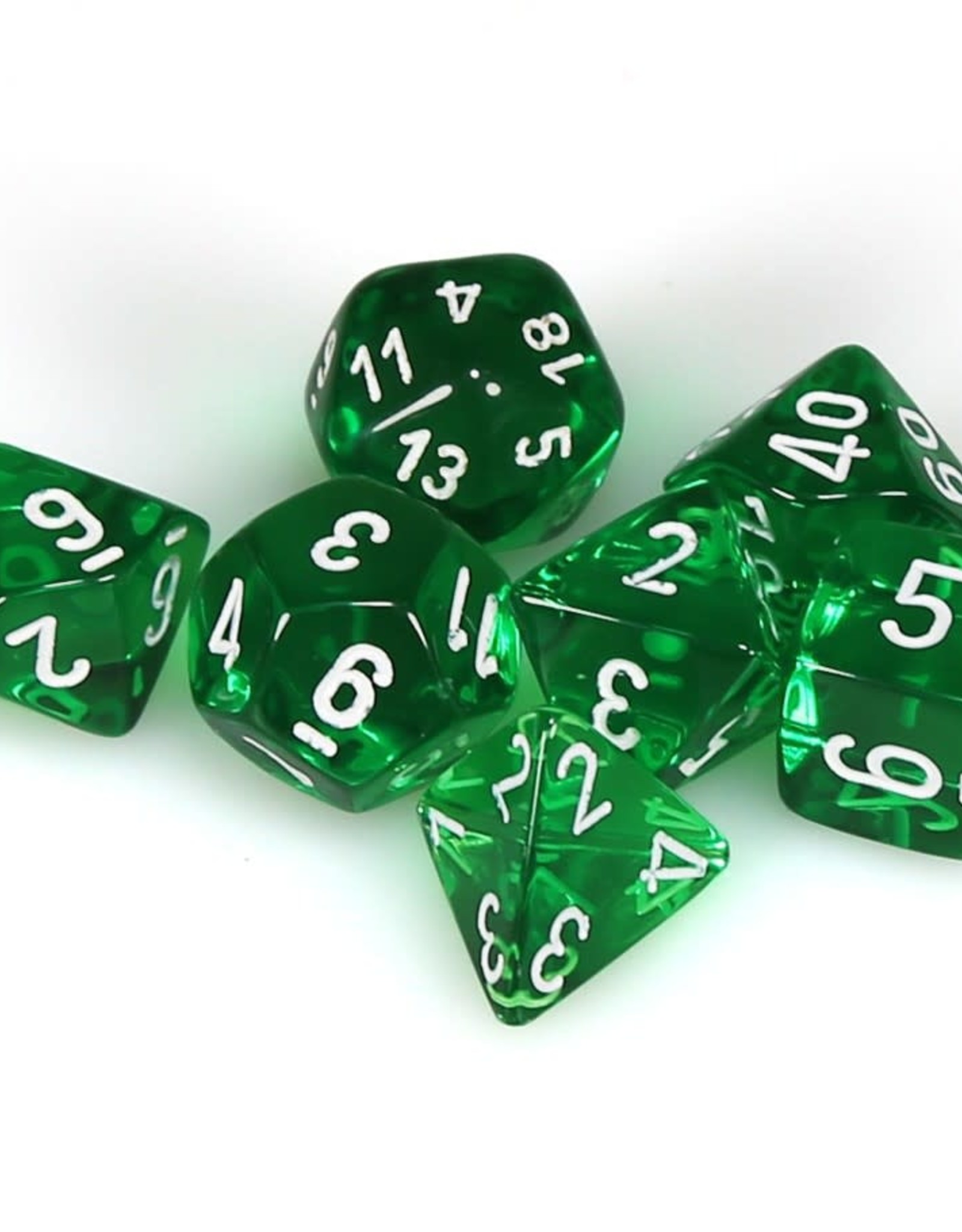 Chessex Chessex RPG Dice (7) Translucent Green/White