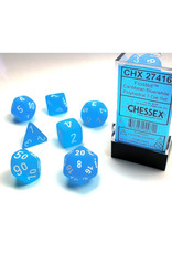 Chessex Chessex RPG Dice (7) Frosted Caribbean Blue/White