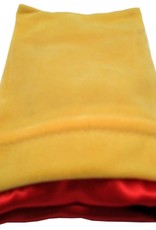 FanRoll Dice Bag: 4in x 6in Gold Velvet with Red Satin Lining