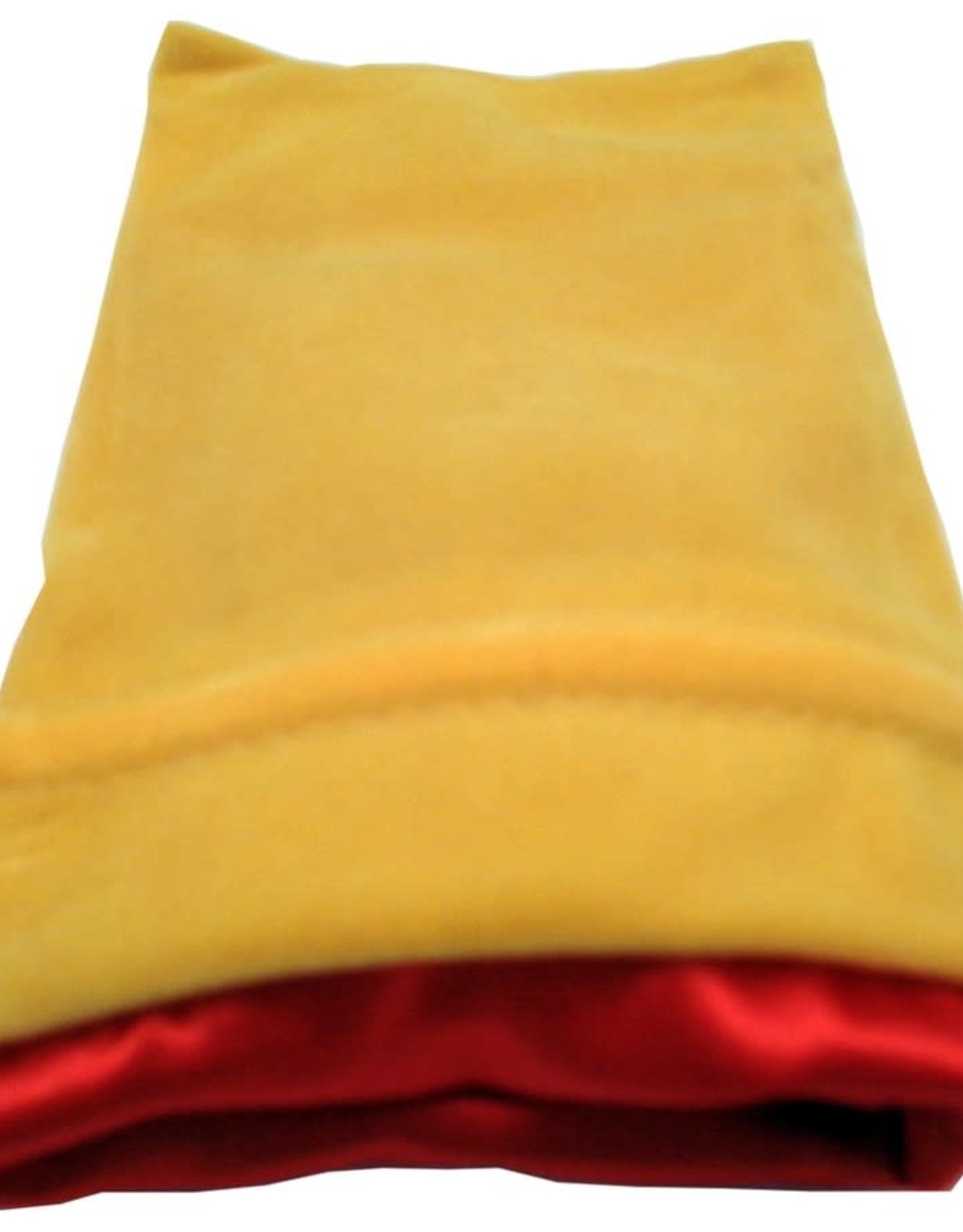 FanRoll Dice Bag: 4in x 6in Gold Velvet with Red Satin Lining