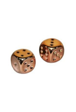 Chessex D6 Dice Pair: Copper-plated 16mm With Pips