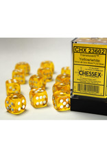 Chessex D6 Dice: 16mm Translucent Yellow (12)