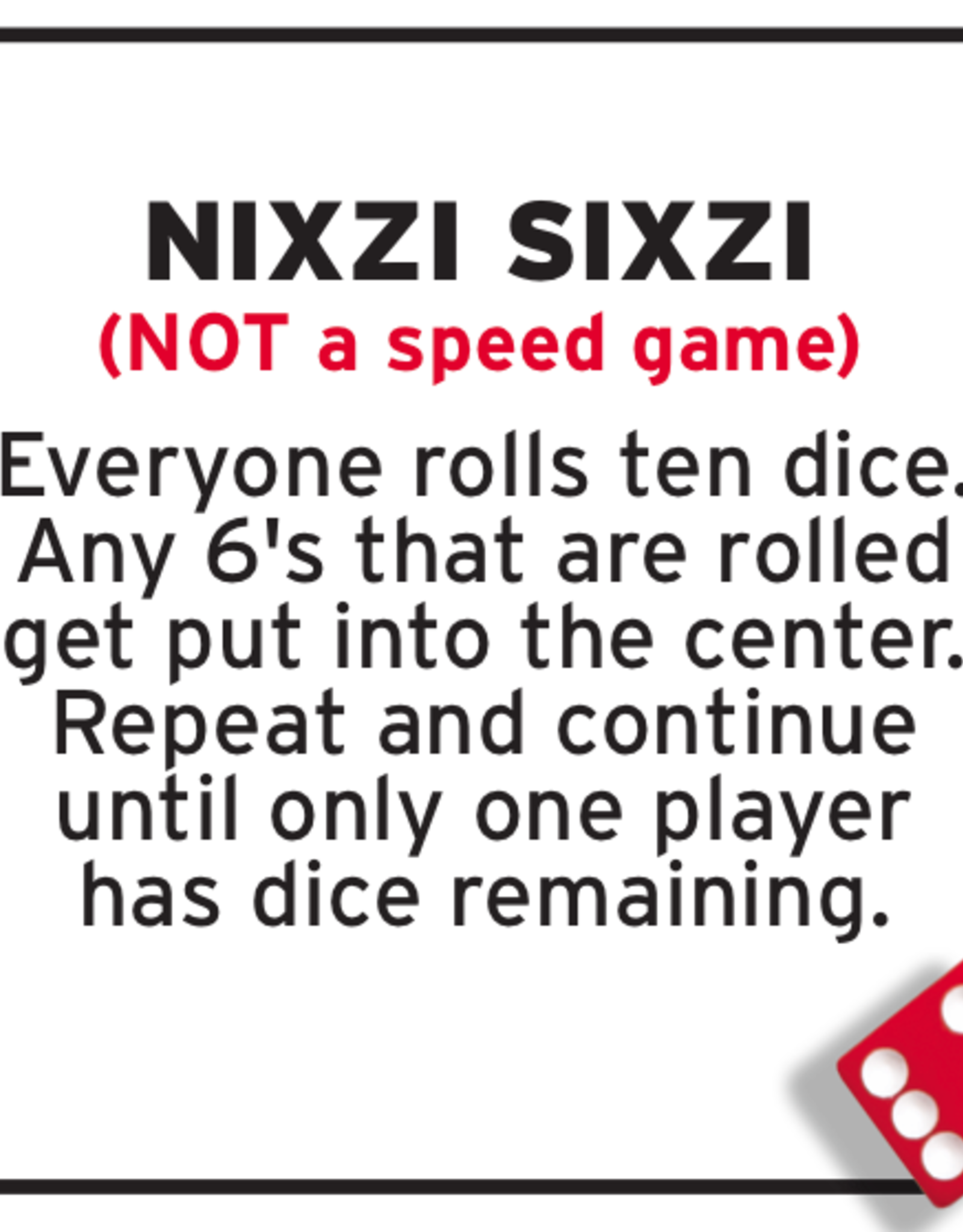Misc Tenzi 77 Ways to Play