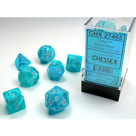 Chessex Chessex RPG Dice (7) Cirrus Aqua/Silver